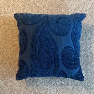 Pier 1 Deep Blue Paisley Throw Pillow